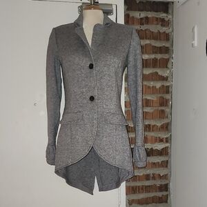 Joseph Ribkoff Gray Knit Top Cardigan Jacket Blazer Size 6